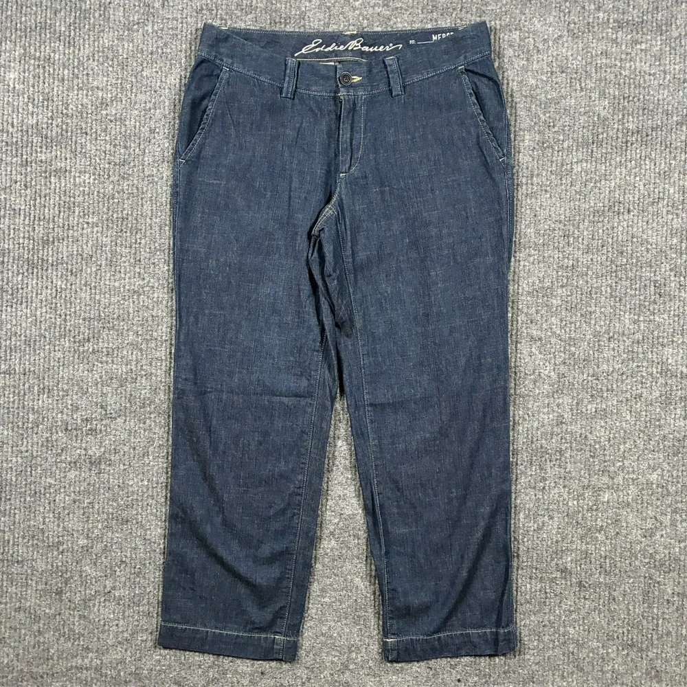 Eddie Bauer Mercer Jeans Womens Size 4 Blue Denim 100% Cotton Low Rise‎